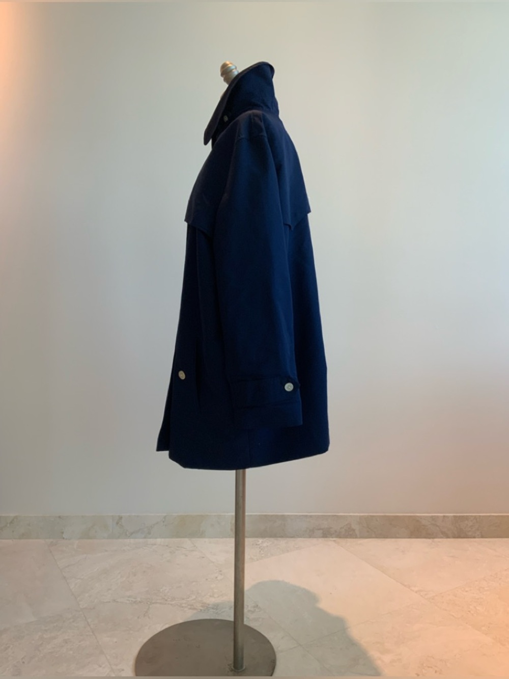 Lauren Ralph Lauren Navy Double-Breasted Rain Coat Size 2X - Picture 3 of 8